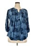 Notations Blue 3/4 Sleeve Blouse Size 2X - photo 1