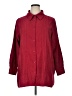 Basic Editions Burgundy 3/4 Sleeve Button-Down Shirt Size 1X - photo 1