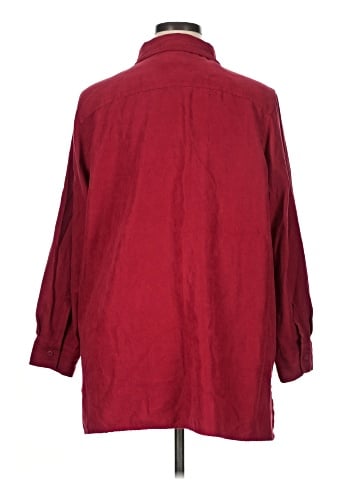 Basic Editions 3/4 Sleeve Button-Down Shirt (view 2)