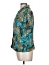Requirements 100% Rayon Animal Print Teal Short Sleeve Blouse Size L - photo 5