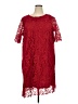 Nina Leonard 100% Polyester Print Red Cocktail Dress Size 3X - photo 1