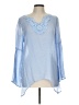Spense Blue 3/4 Sleeve Blouse Size L - photo 1