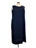 Catherines Solid Blue Casual Dress Size 3X - photo 1