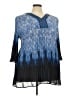 Catherines 100% Polyester Blue 3/4 Sleeve Blouse Size 3X - photo 1