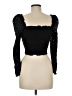 Miss Selfridge 100% Cotton Black Long Sleeve Top Size 6 - photo 2