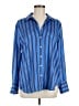 Rails 100% Polyester Stripes Blue Long Sleeve Blouse Size M - photo 1
