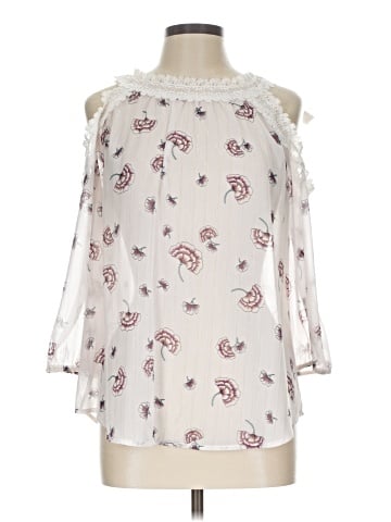 Aqua 3/4 Sleeve Blouse (view 1)