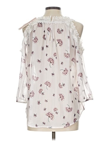 Aqua 3/4 Sleeve Blouse (view 2)
