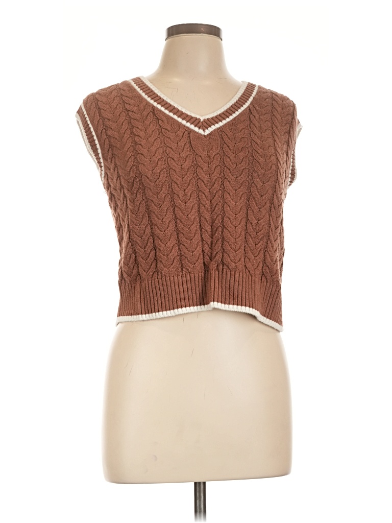 Pre-owned So Sweater Vest In Brown