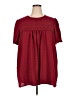 Assorted Brands 100% Polyester Burgundy Short Sleeve Blouse Size 5XL - photo 1