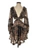 Zimmermann Animal Print Brown Cocktail Dress Size 4 (0) - photo 1