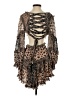 Zimmermann Animal Print Brown Cocktail Dress Size 4 (0) - photo 2