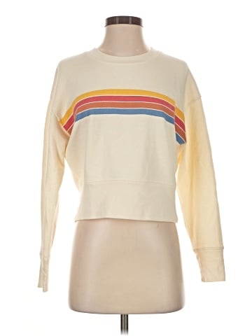 Madewell Rainbow-Inset Crop Sweatshirt (view 1)