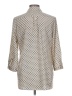 Cals 100% Polyester Polka Dots Tan 3/4 Sleeve Blouse Size L - photo 2
