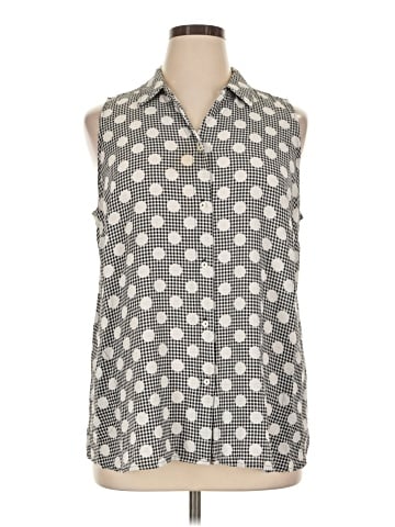 Susan Graver Sleeveless Button-Down Shirt (view 1)