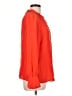 Boden 100% Silk Red Long Sleeve Silk Top Size 10 - photo 4