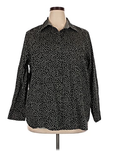Chaps 3/4 Sleeve Button-Down Shirt (view 1)