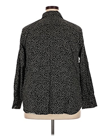 Chaps 3/4 Sleeve Button-Down Shirt (view 2)