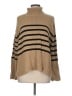 Gap 100% Cotton Stripes Tan Turtleneck Sweater Size M - photo 1