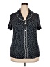 Soma Polka Dots Black Short Sleeve Blouse Size XXL - photo 1
