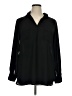 Pleione 100% Polyester Black Long Sleeve Blouse Size XL - photo 1