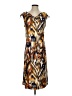 Tory Burch 100% Silk Print Brown Casual Dress Size XS - photo 1