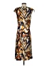 Tory Burch 100% Silk Print Brown Casual Dress Size XS - photo 2