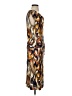Tory Burch 100% Silk Print Brown Casual Dress Size XS - photo 4