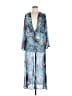 Kendall & Kylie 100% Polyester Blue Kimono Size M - photo 1