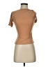 KHY Solid Tan Short Sleeve Top Size S - photo 1