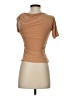 KHY Solid Tan Short Sleeve Top Size S - photo 2