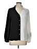 Naked Zebra 100% Polyester Color Block Gray Long Sleeve Blouse Size L - photo 1