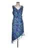 Be Smart 100% Polyester Tropical Blue Cocktail Dress Size 13 - photo 1