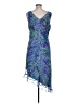 Be Smart 100% Polyester Tropical Blue Cocktail Dress Size 13 - photo 2