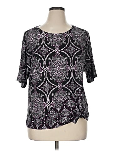 Roz & Ali Short Sleeve Blouse (view 1)