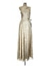 Betsy & Adam Metallic Silver Cocktail Dress Size 12 - photo 1