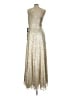 Betsy & Adam Metallic Silver Cocktail Dress Size 12 - photo 2