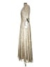 Betsy & Adam Metallic Silver Cocktail Dress Size 12 - photo 5