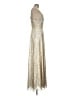Betsy & Adam Metallic Silver Cocktail Dress Size 12 - photo 4