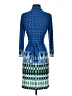 Ali Ro Print Blue Cocktail Dress Size 2 - photo 2