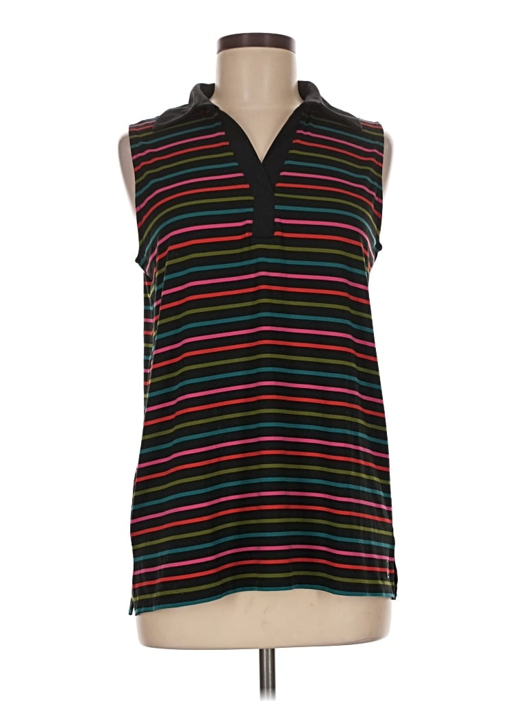 Pre-owned Cuddl Duds Sleeveless Top Black Halter Neckline Tops