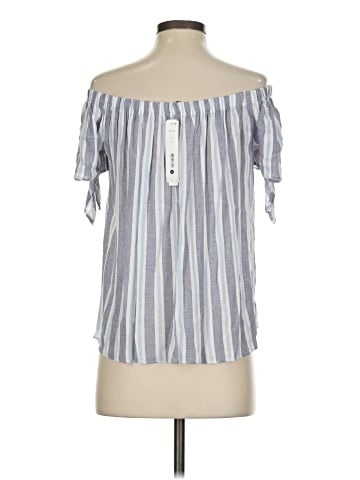 Aqua Short Sleeve Blouse (view 2)