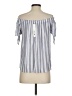 Aqua 100% Rayon Gray Short Sleeve Blouse Size S - photo 2