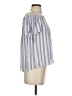 Aqua 100% Rayon Gray Short Sleeve Blouse Size S - photo 4