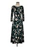 Nina Leonard Print Teal Casual Dress Size S - photo 1