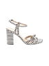 Ann Taylor Stripes Gray Sandals Size 7 - photo 1
