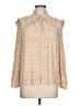 Maje 100% Polyester Tweed Ivory Long Sleeve Blouse Size Lg (3) - photo 1