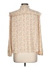 Maje 100% Polyester Tweed Ivory Long Sleeve Blouse Size Lg (3) - photo 2