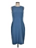 Kasper Solid Blue Casual Dress Size 4 - photo 1