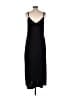 Ours Solid Black Casual Dress Size L - photo 2